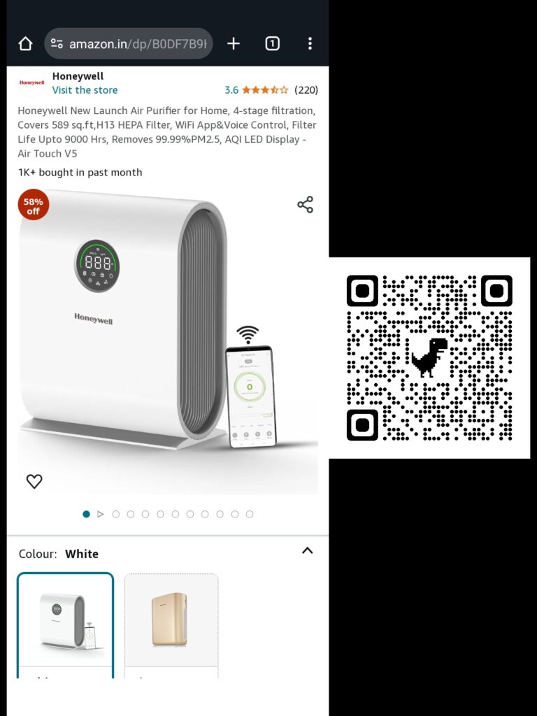 honeywell,air,purifier,prefilter,hepa,nano,silver,filter,activated,carbon,12minutes,indicator,app,alexa,aqi,led,display,9000hrs,