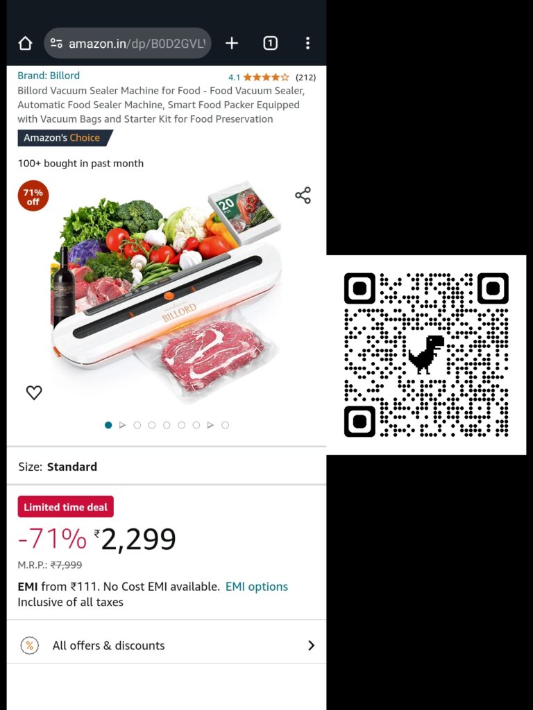 billord,food,vacuum,sealer,machine,60kpa,suction,force,sous-vide,jar,red,wine,preservation,meat,freezer,bags,starter,kit,290mm,corded,electric,2024,950gms,
