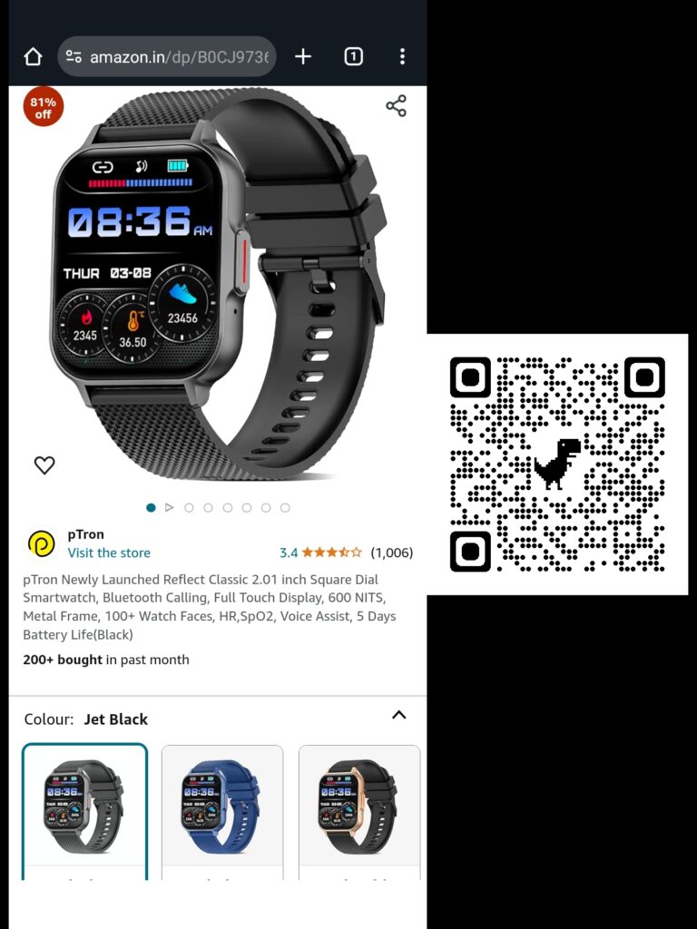 ptron,reflect,classic,2.01inch,smartwatch,bluetooth,calling,600nits,metal,frame,heart,rate,spo2,voice,assistant,
